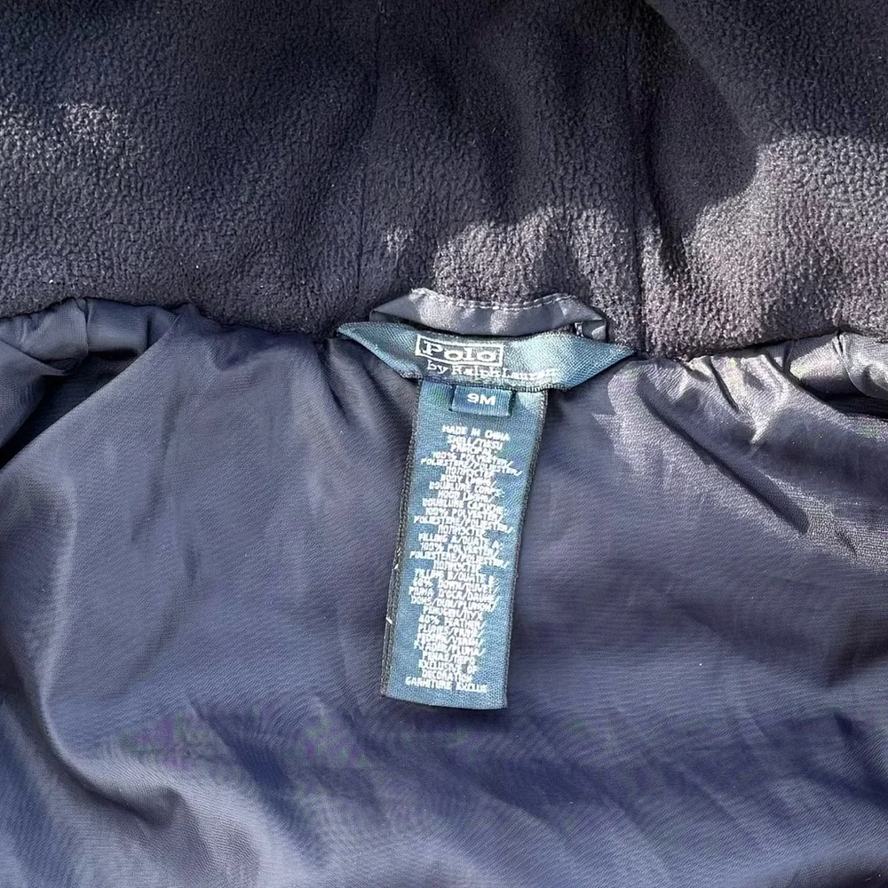 Polo Ralph Lauren Baby Navy Puffer Jacket with Hood Boys size 6-9 months - Picture 6 of 6